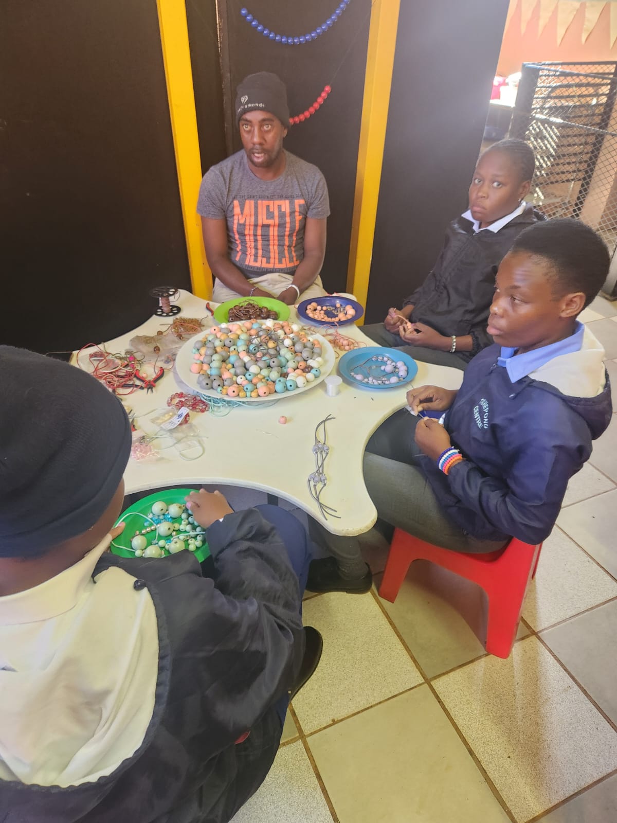 Beadwork and crafts session